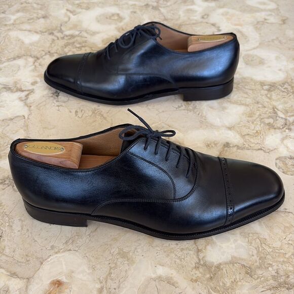 Bally Cap Toe Leather Oxfords Mint Condition $2,050 New - Picture 7 of 16